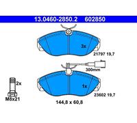 ATE 13.0460-2850.2 Kit pastiglie freno, Freno a disco per CITROËN,FIAT,PEUGEOT
