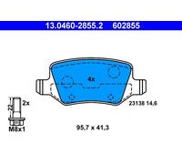 ATE 13.0460-2855.2 Kit pastiglie freno, Freno a disco per MERCEDES-BENZ