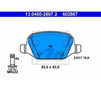 ATE 13.0460-2867.2 Kit pastiglie freno, Freno a disco per ALFA ROMEO,FIAT,LANCIA