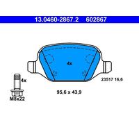 ATE 13.0460-2867.2 Kit pastiglie freno, Freno a disco per ALFA ROMEO,FIAT,LANCIA