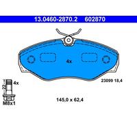 ATE 13.0460-2870.2 Kit pastiglie freno, Freno a disco per NISSAN,OPEL,RENAULT,VA