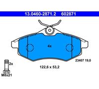 ATE 13.0460-2871.2 Kit pastiglie freno, Freno a disco per CITROËN