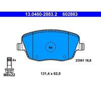 KIT PASTIGLIE FRENO ANT ATE SKODA FABIA II 1.2 TDI 55KW 10>14 13046028832