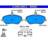602892 Kit pastiglie pattini freno Ate Anteriore per CITROEN C5 III C6 PEUGEOT