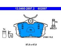 Set di pastiglie freno ATE 13.0460-2897.2, posteriore
