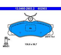 ATE 13.0460-2903.2 Kit pastiglie freno, Freno a disco per VW
