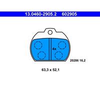 ATE 13.0460-2905.2 Kit pastiglie freno, Freno a disco per VW