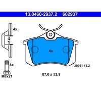 Set di pastiglie freno ATE 13.0460-2937.2, posteriore