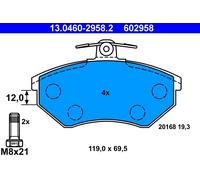 Set di pastiglie freno ATE 13.0460-2958.2