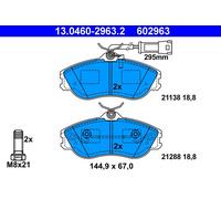 ATE 13.0460-2963.2 Kit pastiglie freno, Freno a disco per AUDI