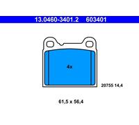 ATE 13.0460-3401.2 Kit pastiglie freno, Freno a disco per VOLVO