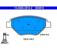 ATE 13.0460-3814.2 Kit pastiglie freno, Freno a disco per RENAULT
