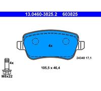 ATE 13.0460-3825.2 Kit pastiglie freno a disco FIAT
