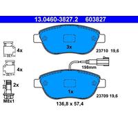 ATE 13.0460-3827.2 Kit pastiglie freno, Freno a disco per ABARTH,FIAT,LANCIA,OPE