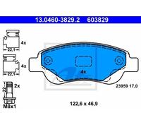 ATE 13.0460-3829.2 - Kit pastiglie freno asse anteriore 603829