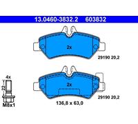ATE 13.0460-3832.2 Kit pastiglie freno a disco VW
