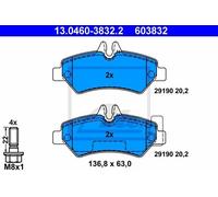 KIT PASTIGLIE FRENO POST ATE VW CRAFTER 30-50 2.0 TDI 120KW 11>16 13046038322