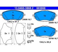 ATE 13.0460-3868.2 Kit pastiglie freno, Freno a disco per TOYOTA