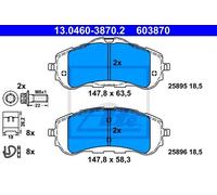 ATE Kit pastiglie freno 603870 anteriore per PEUGEOT OPEL CITROËN