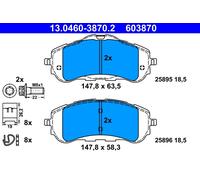 ATE 13.0460-3870.2 Kit pastiglie freno, Freno a disco per CITROËN,OPEL,PEUGEOT,V
