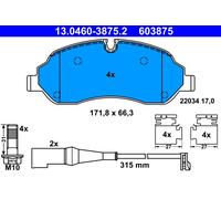 ATE 13.0460-3875.2 Kit pastiglie freno, Freno a disco per FORD