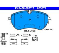 ATE 13.0460-3877.2 Set Pastiglia Freno, Freno a Disco per VW