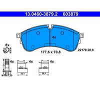 ATE 13.0460-3879.2 Kit pastiglie freno, Freno a disco per VW