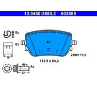 Pastiglie freno 13.0460-3885.2 ATE per MERCEDES-BENZ CLASSE A CLA GLB GLA EQB