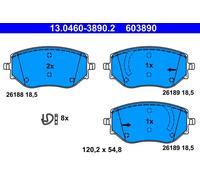 ATE 13.0460-3890.2 Kit pastiglie freno, Freno a disco per DACIA,NISSAN,RENAULT