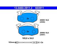 ATE 13.0460-3911.2 Kit pastiglie freno a disco RENAULT PEUGEOT