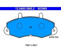 603960 Kit pastiglie pattini freno Ate Anteriore per FORD TRANSIT
