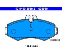 ATE 13.0460-3980.2 Kit pastiglie freno, Freno a disco per MERCEDES-BENZ