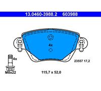 ATE 13.0460-3988.2 Kit pastiglie freno, Freno a disco per FORD,JAGUAR,RENAULT