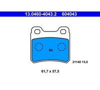 ATE 13.0460-4043.2 Kit pastiglie freno a disco OPEL SAAB