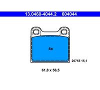 ATE 13.0460-4044.2 Kit pastiglie freno, Freno a disco per VOLVO