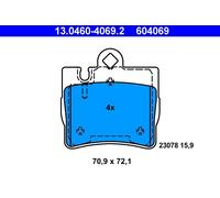 KIT PASTIGLIE FRENO POST ATE MERCEDES-BENZ CLASSE S S 500 220KW 98>03 1304604...