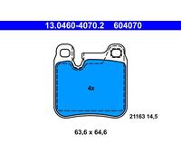 ATE 13.0460-4070.2 Kit pastiglie freno, Freno a disco per PORSCHE