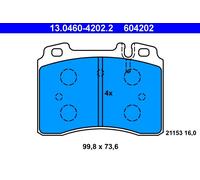 Set di pastiglie freno ATE 13.0460-4202.2, fronte