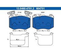 ATE 13.0460-4701.2 Kit pastiglie freno, Freno a disco per MERCEDES-BENZ