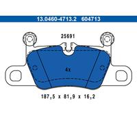 ATE 13.0460-4713.2 Kit pastiglie freno, Freno a disco per PORSCHE