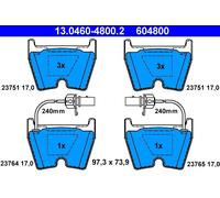 KIT PASTIGLIE FRENO ANT ATE VW PHAETON 3.2 V6 4motion 177KW 04>08 13046048002