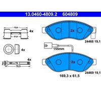 ATE 13.0460-4809.2 Kit pastiglie freno, Freno a disco per CITROËN,FIAT,PEUGEOT