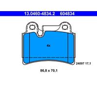 ATE 13.0460-4834.2 Kit pastiglie freno, Freno a disco per VW