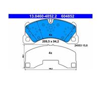 KIT PASTIGLIE FRENO ANT ATE PORSCHE PANAMERA 4.8 Turbo S 419KW 13>16 13046048522