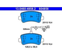 Set di pastiglie freno ATE 13.0460-4858.2, indietro