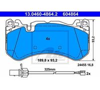 ATE 13.0460-4864.2 - Kit pastiglie freno asse anteriore 604864