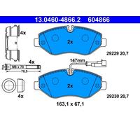 Set di pastiglie freno, freno a disco ATE 13.0460-4866.2