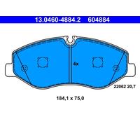 Set di pastiglie freno ATE 13.0460-4884.2, anteriore