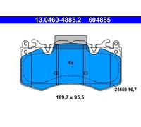 Set di pastiglie freno, freno a disco ATE 13.0460-4885.2