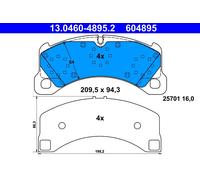 ATE 13.0460-4895.2 Kit pastiglie freno, Freno a disco per PORSCHE